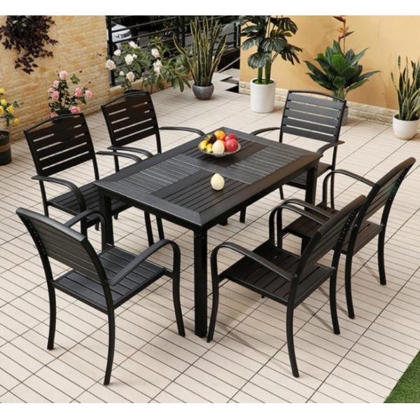 WPC Furniture Set Anti-Corrosion Patio Outdoor Outdoor Leisure Balcony Garden Cafe Outdoor Table And Chairs Set