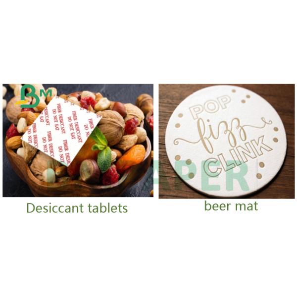 1.5mm 1.6mm Food Grade Absorbent Paperboard For Making Desiccant Tablets 24 x 35inch