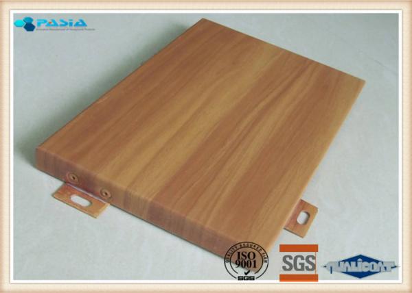 Outdoor Facade Decoration Wood Grain Aluminium Composite Panel 3mm Thickness
