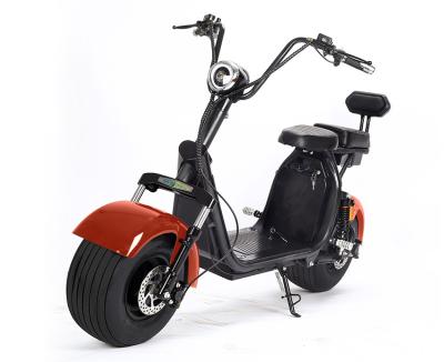 Fat Tire Harly Battery Powered Motor Scooters Double Seat Rearview Mirrors For Adult