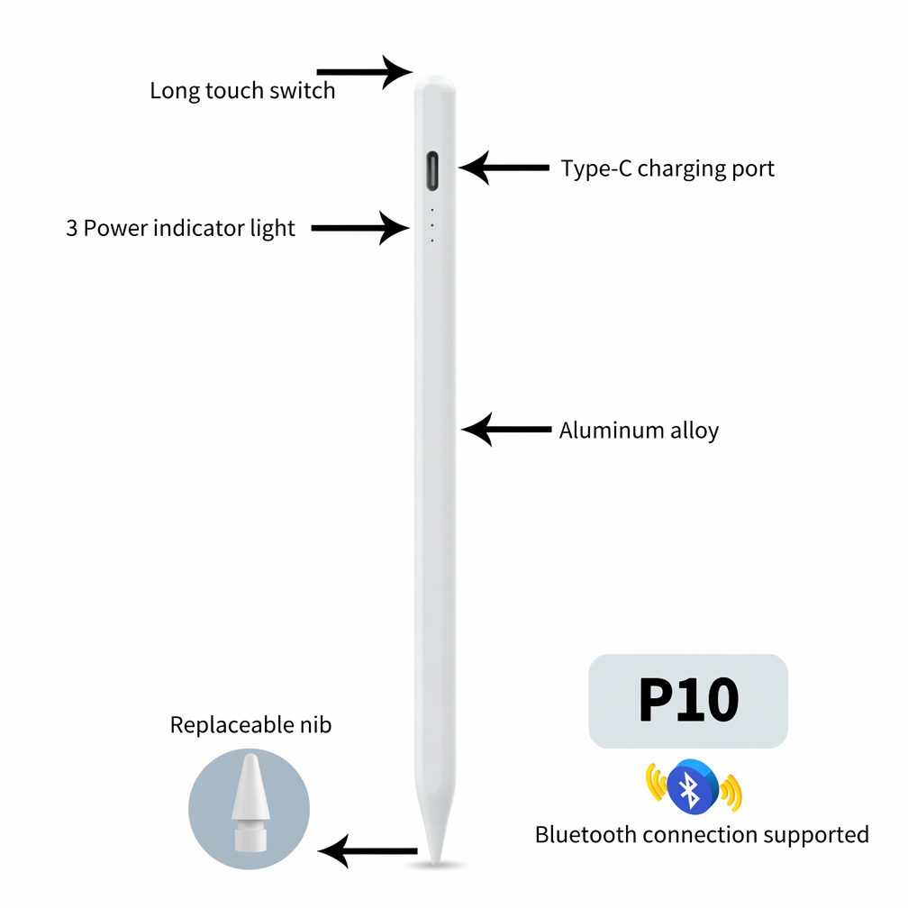 Wholesale OEM Bluetooth Stylus Pen for iPad with Palm Rejection Tilt Sensor Fast Charging Magnetic Active Digital Pencil
