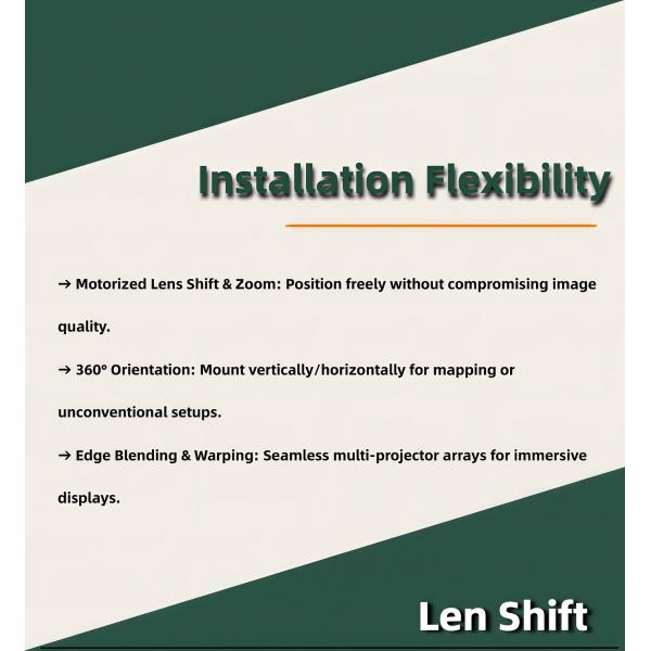 Outdoor Large Venue Projector Motorized Lenses 3D Mapping Projector Easy Installation