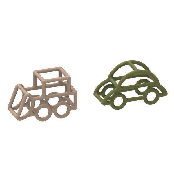 Le silicone de bébé de forme de voiture joue le matériel non-toxique multi de