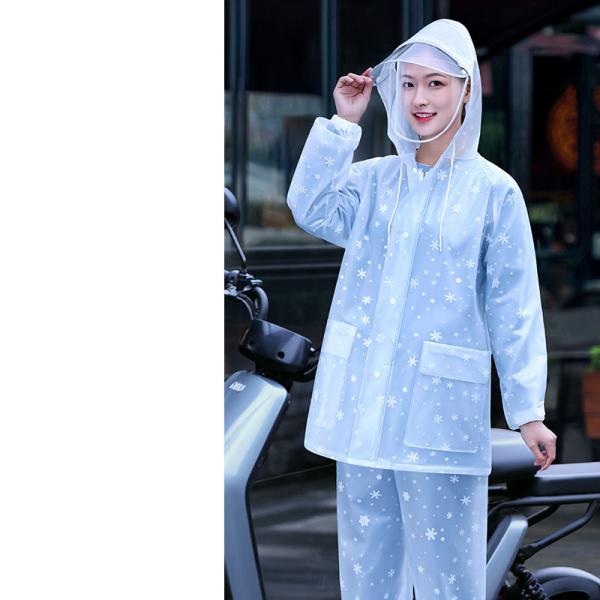Customized Color RAINWEAR Women's Split Raincoat and Men's Waterproof Rain Pants Suit