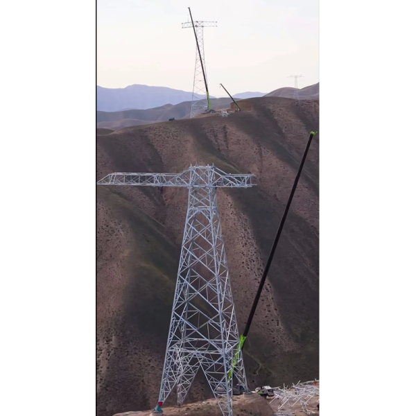 Durable Steel Angle Tower Wind Resistant High Voltage Power Tower