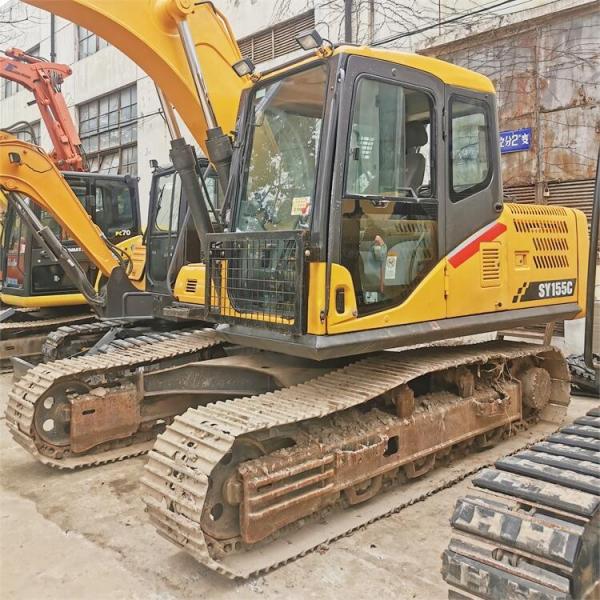 Ancho de transporte 2,5 m Excavadora usada SANY155C con 14 toneladas de peso de operación