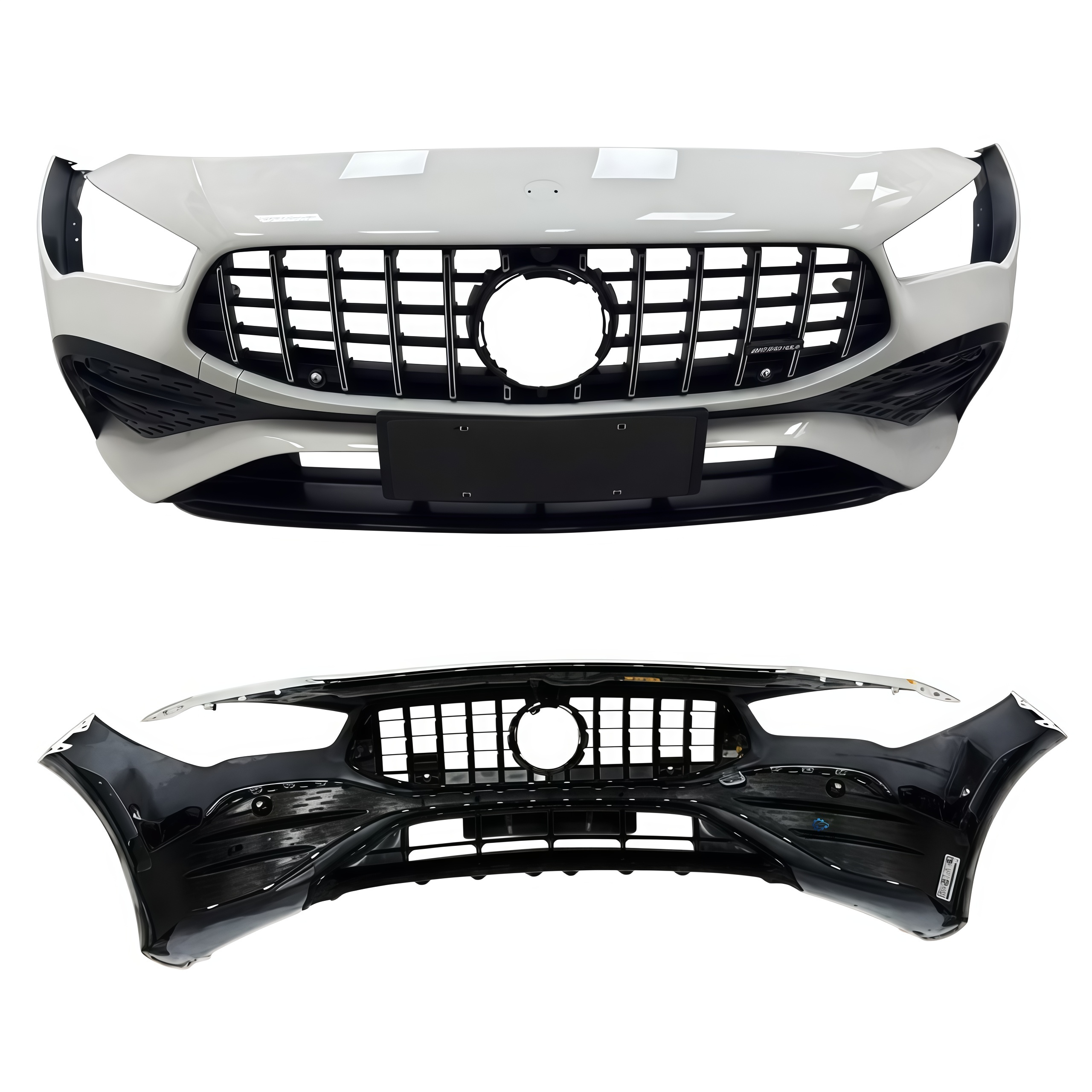 Front Bumper for Mercedes Benz CLA Class W118 CLA220 CLA250 PP Material Primed With Grille Front Bumper Cover Body Kit