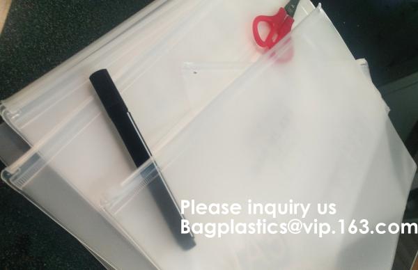 Waterproof Clear Plastic Zip Lock PVC A5 Document File Zipper Bag,Stationary Pen Pencil Packaging Bags,holder, case,pac