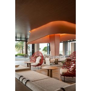 High Temperature Resist Villa Furniture Creative Restaurant MDF Bench Seating