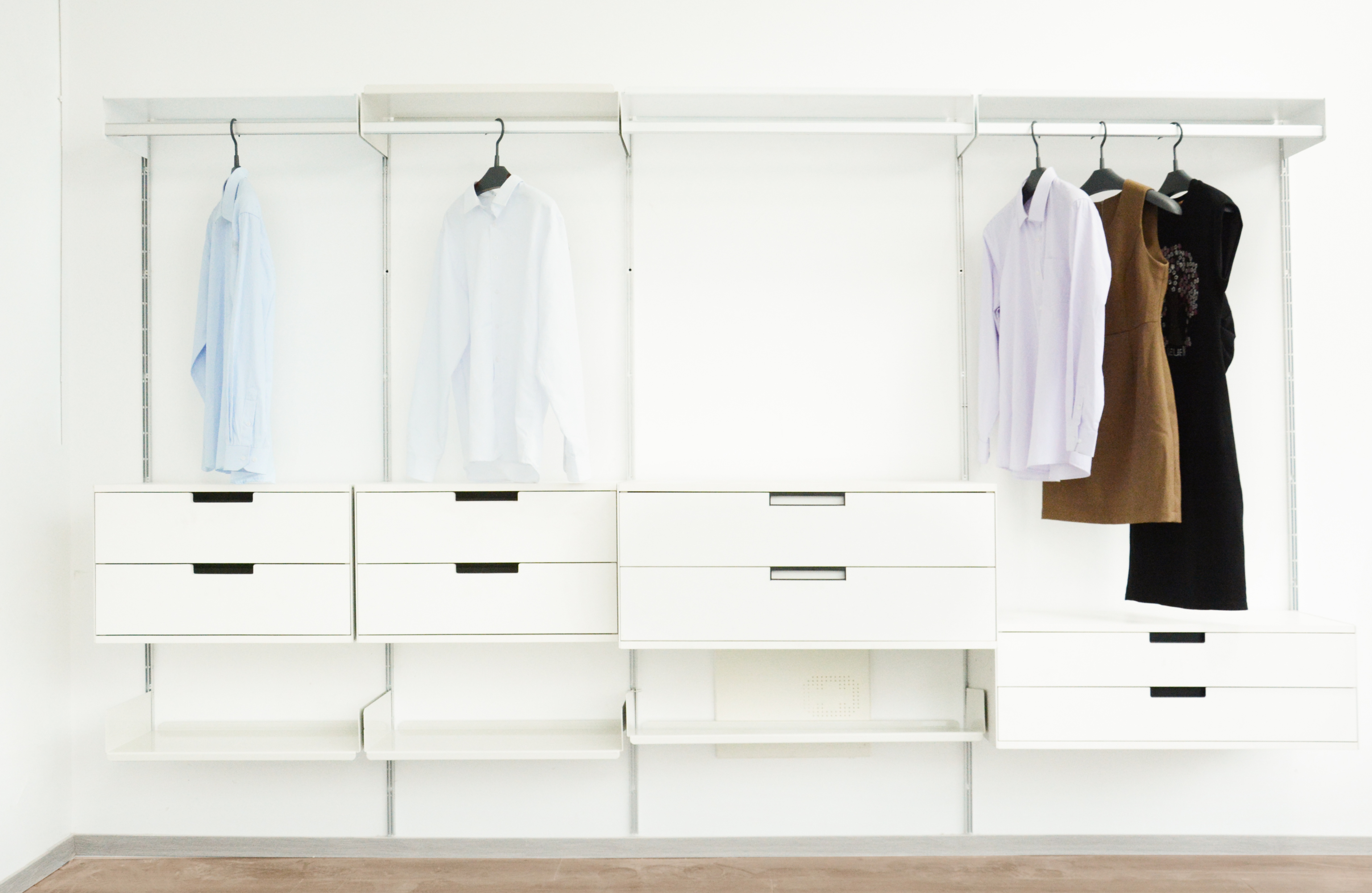 Flexible Detachable Metal Storage Rack Drawer Open Wardrobe for Assembling Clothes Racks Living Room