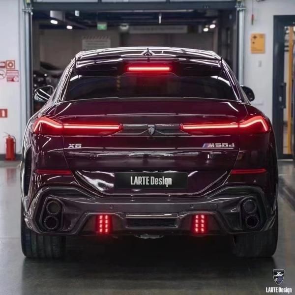 Auto Parts for BMW X6M F96 Carbon Fiber Body Kit X6M F96 Upgraded LARTE Design Style Front Shovel Diffuser Spoiler Body Kit