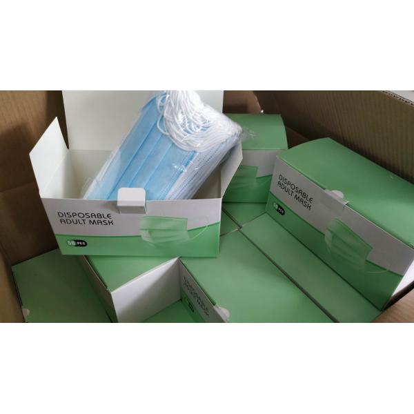 Blue Green Medical Grade Face Mask Personal Care 3 ply disposable face mask
