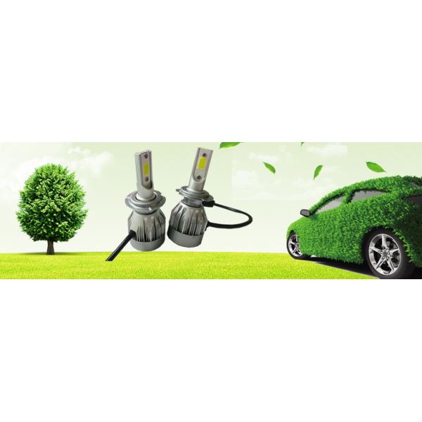 Aviation Aluminum H4 Headlight Bulbs , H7 Head light Auto LED Car Light Bulbs