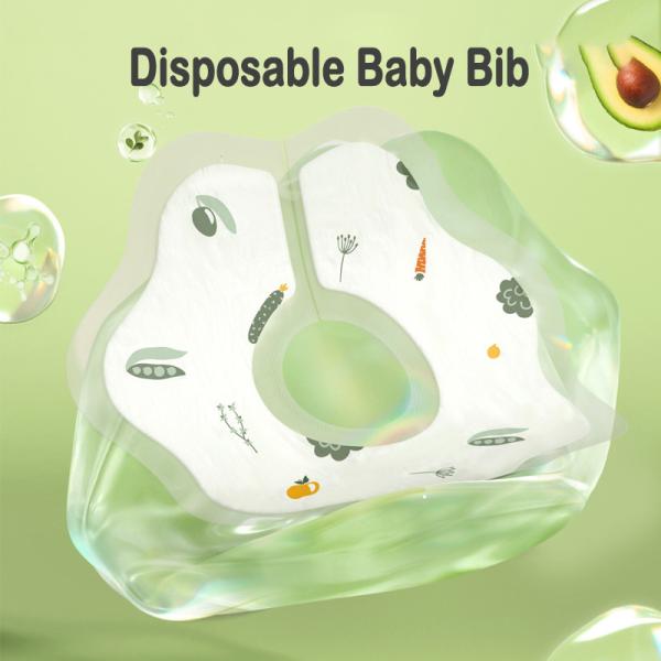 Одноразовые мягкие детские платки водонепроницаемые для 2-4 лет с печатным узором