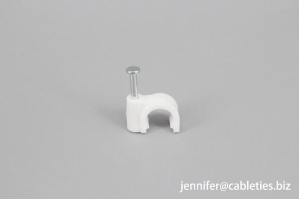 DEMOELE K-Type Round PE material  natural color Cable Clip Wire and Cable Fixing Clip Plastic Clips