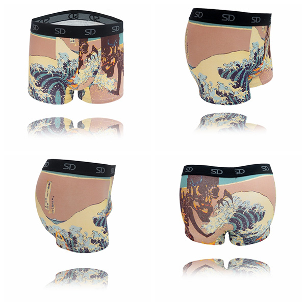 High quality Men's brand cotton cueca Underwear men print pattern underwear short boxers