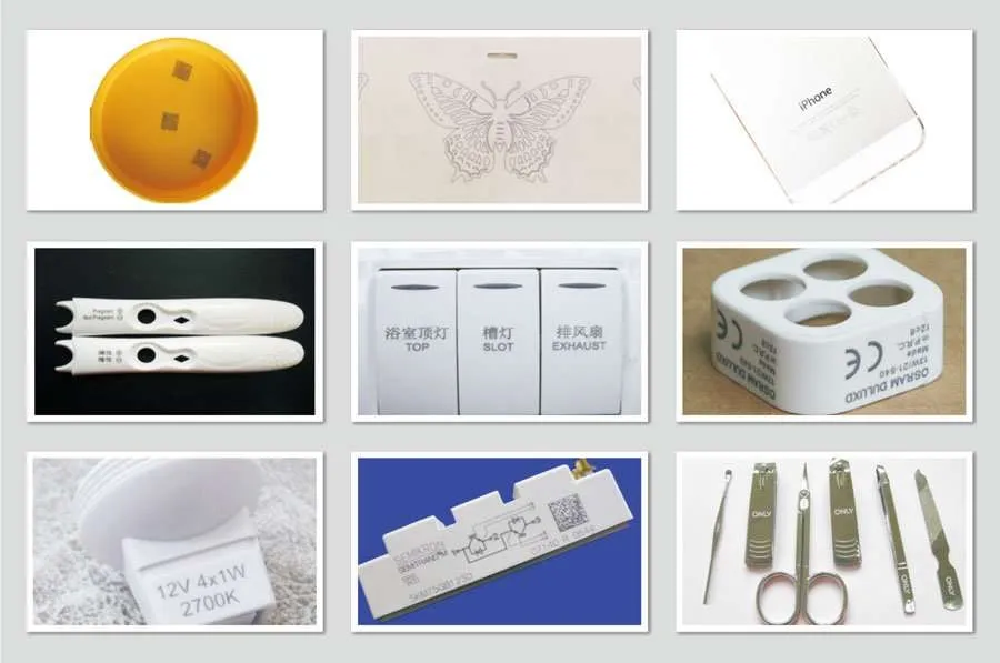 УЛЬТРАФИОЛЕТОВАЯ интегрированная лазерная отметка 5В/10В для стеклянного пластикового металла