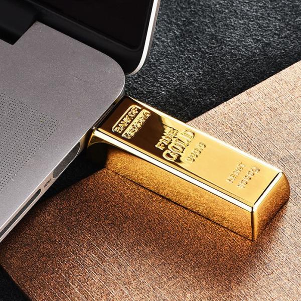 ODM OEM памяти 8MB/S привода 2,0 USB металла Адвокатуры золота 128GB внезапный полный