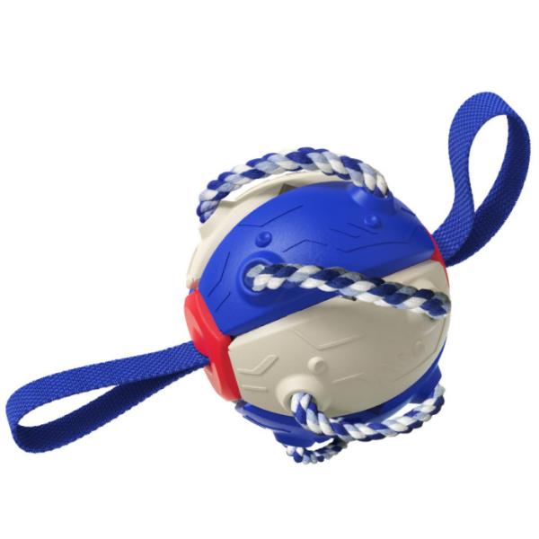 Резиновые зеленые игрушки шарика веревочки хлопка для игрушек веревочки собак