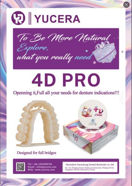 Bloques dentales de zirconia multicapa Yucera 4D Plus en oferta, disco de zirconia dental para fresado