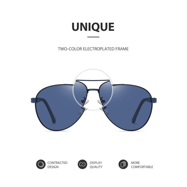 Service des douanes de Metal Frame Sunglasses d'aviateur avec la lentille de 60mm