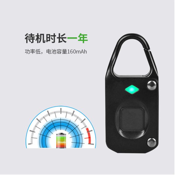 Hot Selling RARLUX DBX80 Zinc Alloy Durable Fingerprint Padlock Hardened Shackle Travel Luggage Security Gym/School Lockers