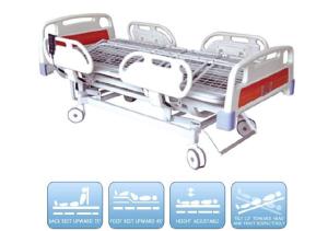 Center Control Lock Electric Medical Bed , Seven Functions Motor Adjustable