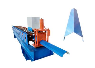 Telhado de aço Ridge Cap Roll Forming Machine de PPGI com programa do PLC do toque da mão