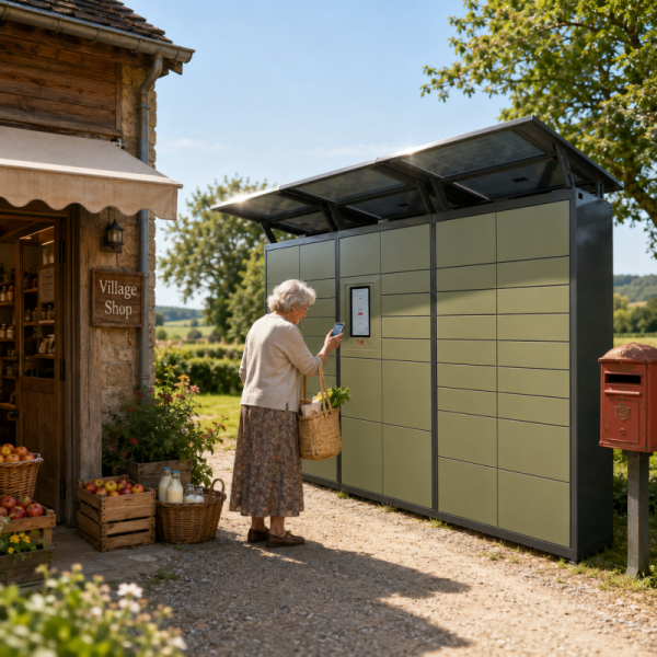 Winnsen Outdoor Solar Powered Smart Parcel Locker with API Integration for 24/7 Off Grid Use