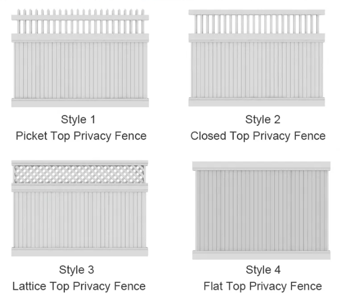 Virgin Material PVC Privacy Fence White Vinyl Outdoor Backyard Garden Fence
