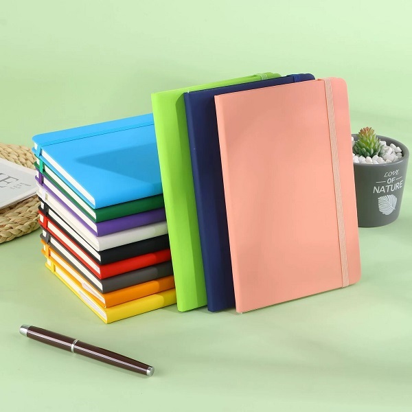 Hardcover Notebook With Elastic Closure Band And Ribbon Marker For Office