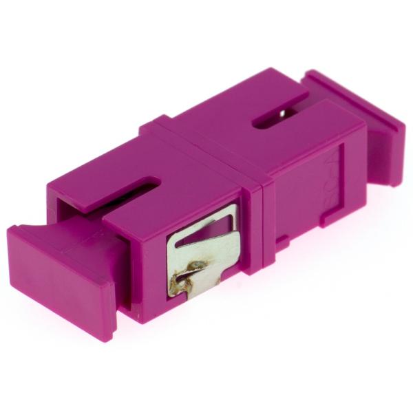 Single Multimode SC To SC Simplex Plastic Fiber Optic Adapter Without Flange