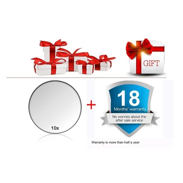 15X Magnification Smart Touch Dimmable 3 Modes 360° Rotation LED Round Makeup Vanity Mirror with Lights Mirror(WH-MR-79)