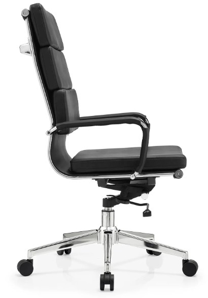 Office Leather Office High Back Chair Executive Wooden Frame Office Chair
