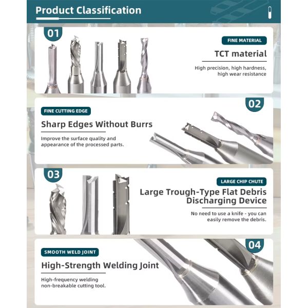 TCT 2/3 Flute Straight Bit Tungsten Carbide Milling Cutter Without Teeth Solid Carbide