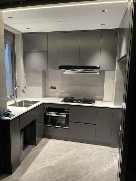 Modern Minimalist Large Kitchen Cabinet With Sink Plywood Cupboard