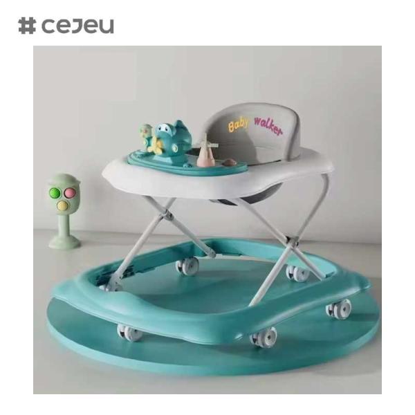 CJ-BDW-101 Foldable Baby Walker With Mute Wheels Plastic Music Cartoon Baby Walker With Music/swivel Wheels Baby Walker for China