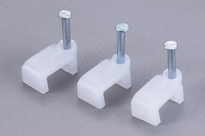 DEMOELE XINGO China supplier PE steel nail 6mm electric plastic Circle Flat Cable Clips ,wire clip to fix wire on wall