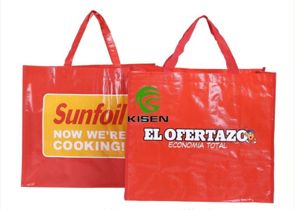 Recycled Water Resistant Woven Carry Bags With Lamination 80 Woven 20 Pp