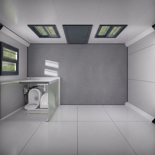 Multi-Unit Prefabricated Workforce Apartment: 2-Story Combined Modular Dormitory with Walkway Balcony for Large-Scale Construction Sites