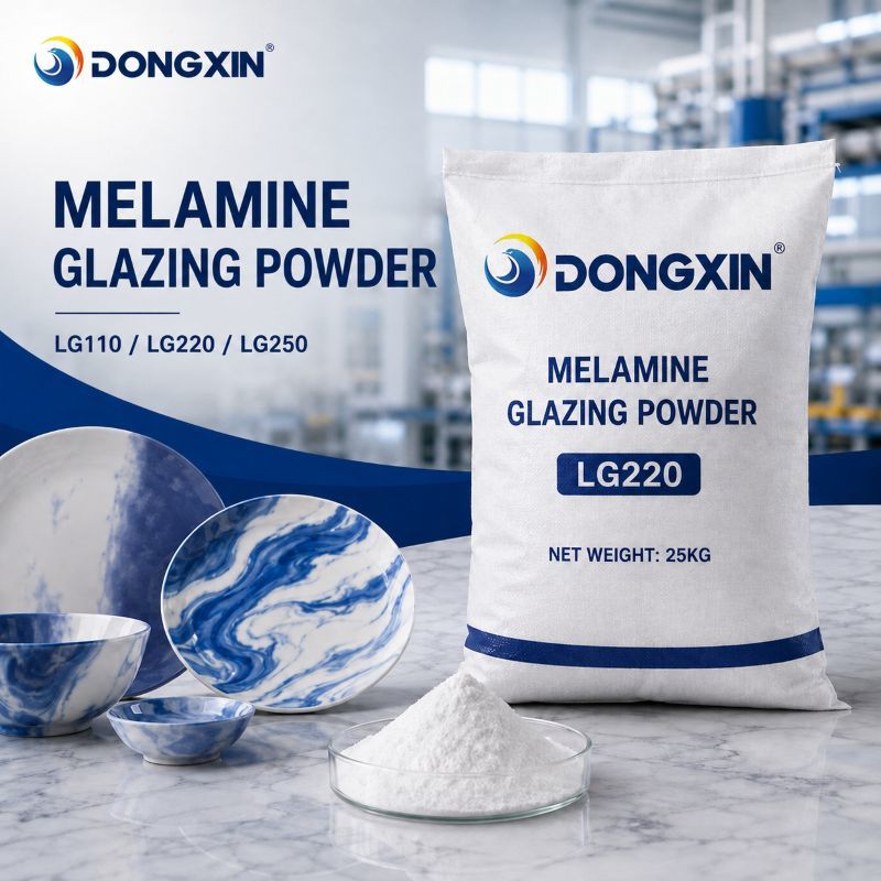Heterochain Polymer Molecular Principal Chain Melamine Glazing Powder Food Grade Featuring Rapid Curing Time 20 to 40 Seconds for Finishes