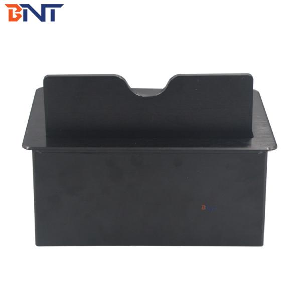 Office room aluminum universal power plug multimedia table socket outlet with slip cover