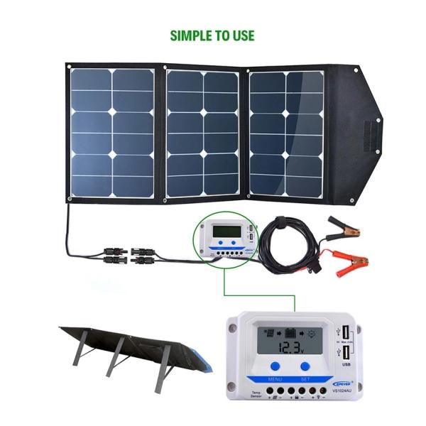 Generator Power Station Portable Foldable Solar Charger Battery Folding Bag