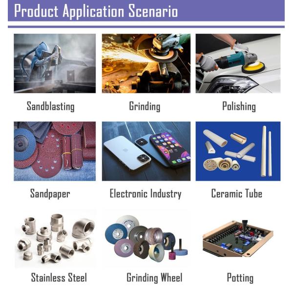 99% Wfa Arenas de corindón blanco F24 Grúas de óxido de aluminio blanco para el pulido de la explosión