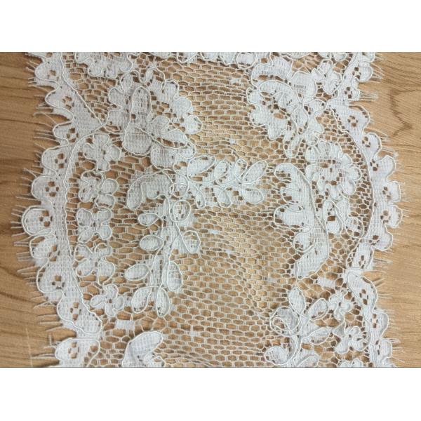 Jacquard Lace border for Wedding dress  Cord lace edge in Ivory Color