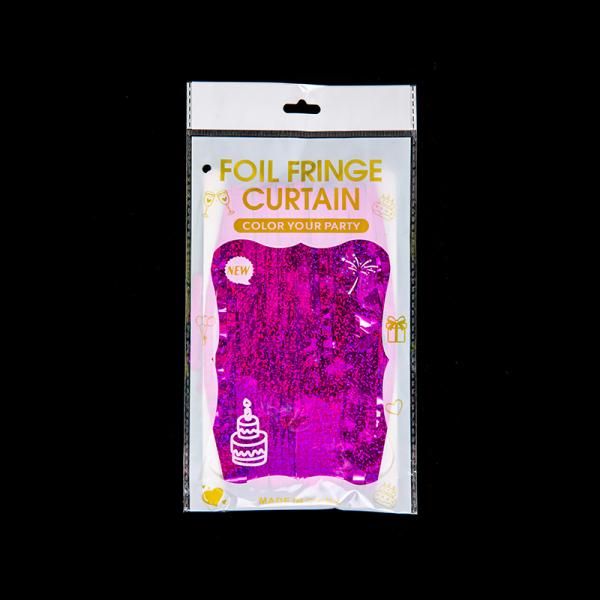 Laser Foil Curtain Fringe Christmas Party Decoration Indoor / Outdoor Waterproof PET
