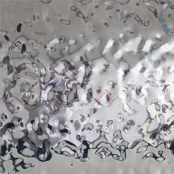 Anticorrosive Stainless Steel Water Ripple Sheet For Ceiling Mirror 8K Surface