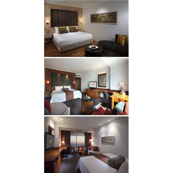 ODM подгонял наборы спальни гостиницы звезды размера 4 твердые деревянные