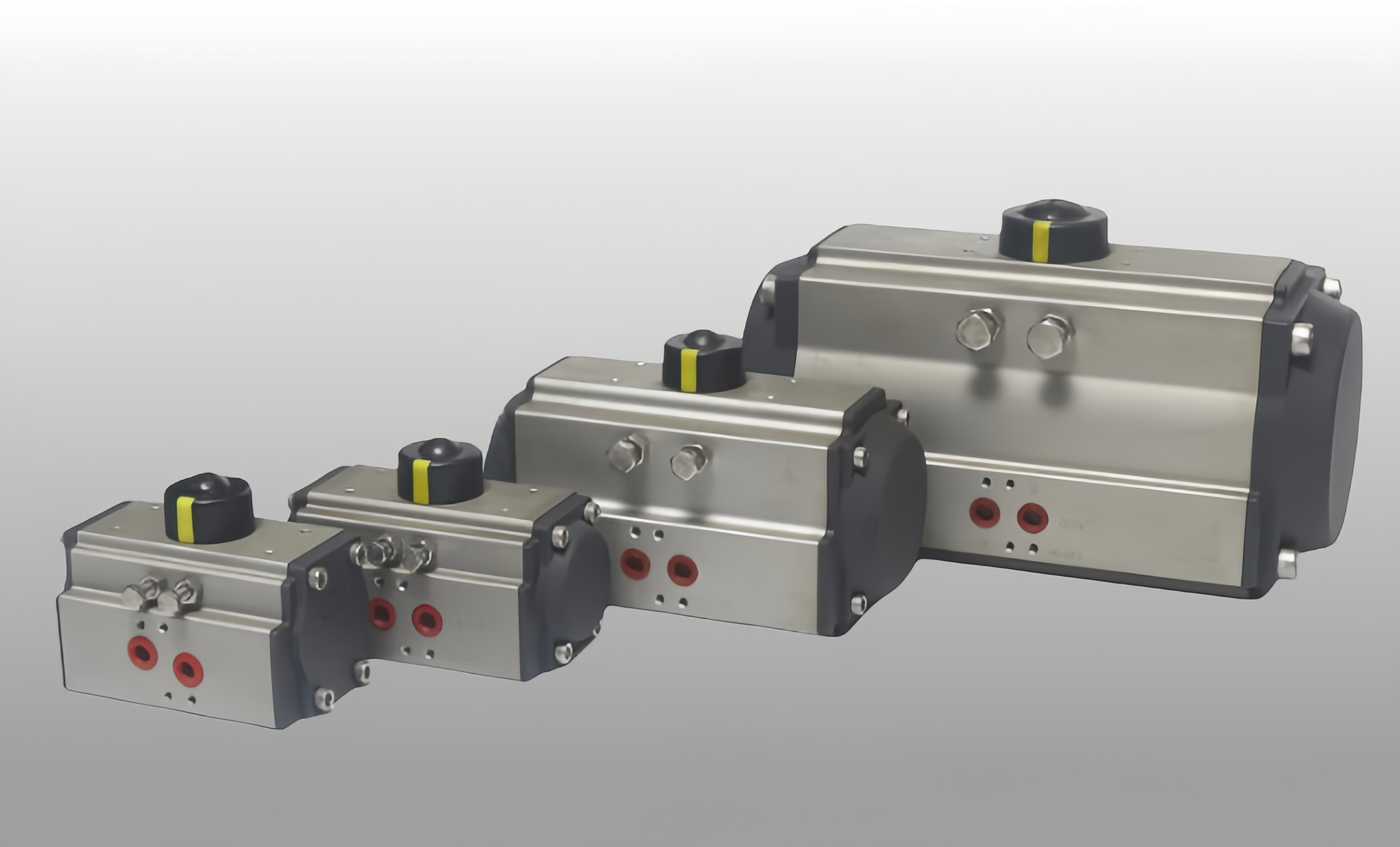 Silver Single Acting Pneumatic Actuator ISO 5211 / DIN 3337 Actuator For Ball Valve