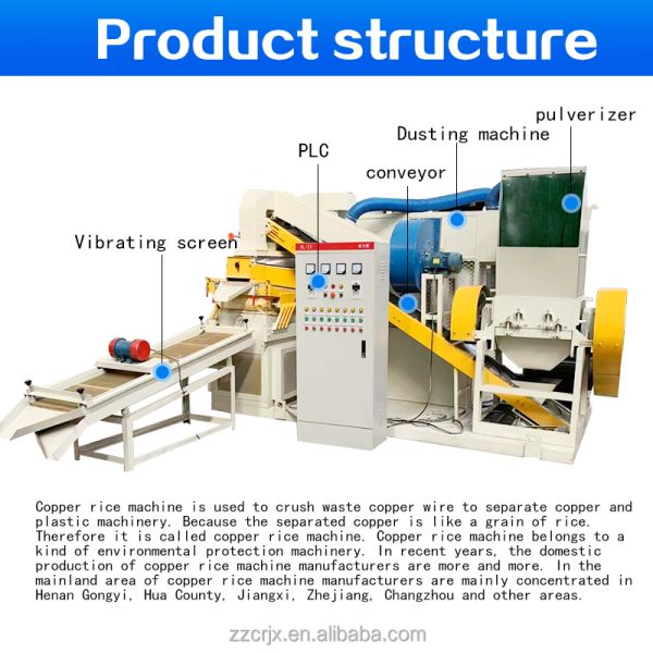 2025 High Quality Cable Granulator Copper Wire Recycling Machine Scrap Metal Copper Granules Shredders Machine